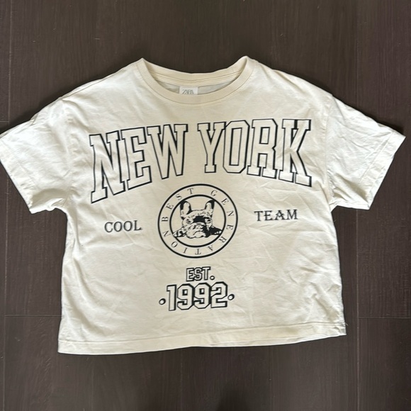 Zara girls shirt with New York graphics size 11/12 - Picture 1 of 3
